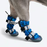 Dog Rainboots, Waterproof Dog Shoes - Blue Camo