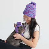 Chapéu Pompom Humano - Roxo e Lavanda
