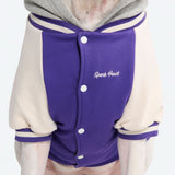 Dog Varsity Jacket - Purple