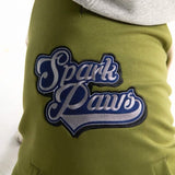 Dog Varsity Jacket - Olive