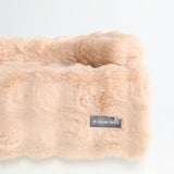 Calming Fluffy Couch Cover Dog Bed - Beige