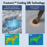 Frostcore™ Cama Refrescante para Assento de Carro para Cães - Waffle Grey