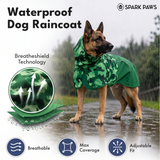 Dog Raincoat - Camo Green||size:S,M,L,XL,2XL,3XL,4XL,5XL