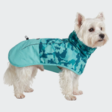 Dog Raincoat - Camo Teal||size:S,M