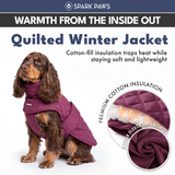 Magenta Quilted Winter Jacket||size:S,M,L,XL,2XL,3XL,4XL