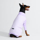 Dog Pajama - Purple Stripes