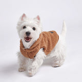Jaqueta de lã para cachorro Teddy Sherpa - Marrom