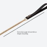 Coleira de cachorro dourada de link cubano