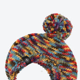 Gorro de tricô pom pom para cachorro - Caleidoscópio