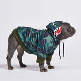 Moletom Tubarão Monstro Cachorro - Verde Camuflado