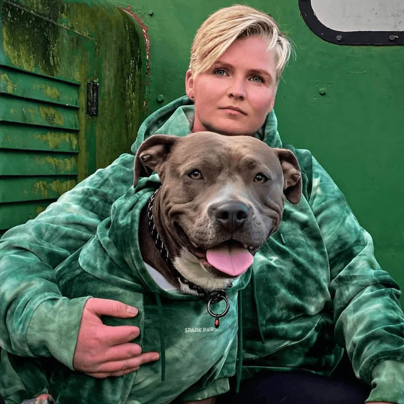 Moletom de veludo para cachorro - verde esmeralda