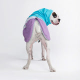 Dog Raincoat - Aqua White Purple||size:S,M,L,XL,2XL,3XL,4XL
