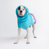 Dog Raincoat - Aqua White Purple||size:S,M,L,XL,2XL,3XL,4XL