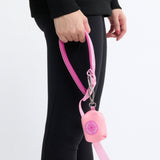 Multipurpose Seatbelt Handsfree Leash & Poop Bag Holder Set - Pink