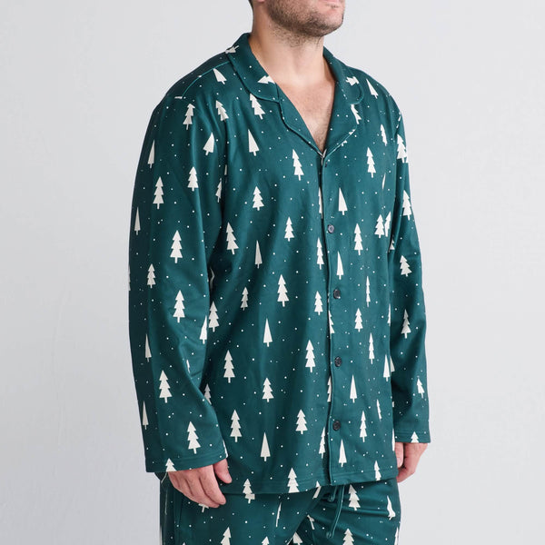 Human Pajama Top - Frosty Pines