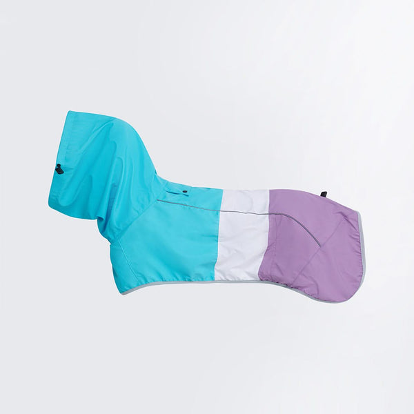 Capa de chuva para cachorro Breatheshield™ - Teal White Purple