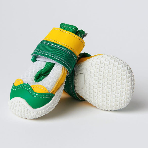 Hot Pavement Pawtector Dog Shoes - Green Yellow