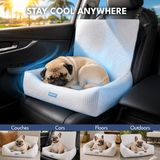 Frostcore™ Cama Refrescante para Assento de Carro para Cães - Waffle Grey