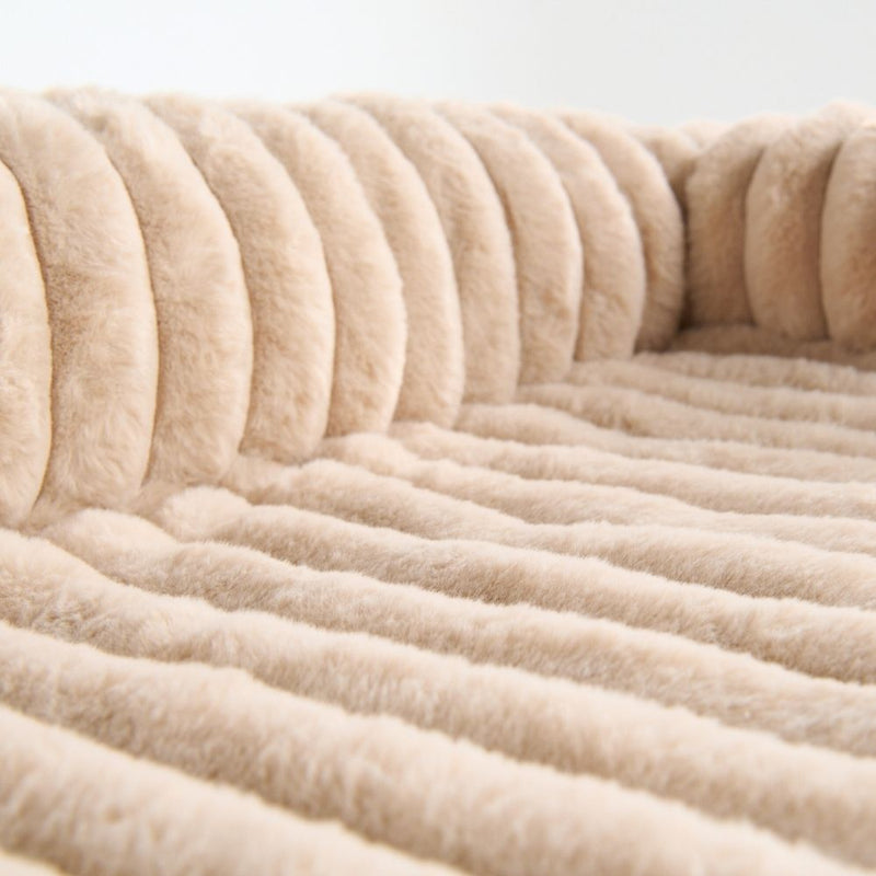 Luxury Couch Cover Dog Bed - Beige
