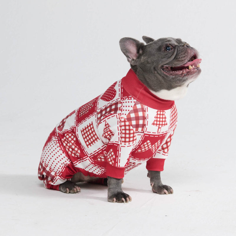 Dog Christmas Pajama - Festive Patchwork