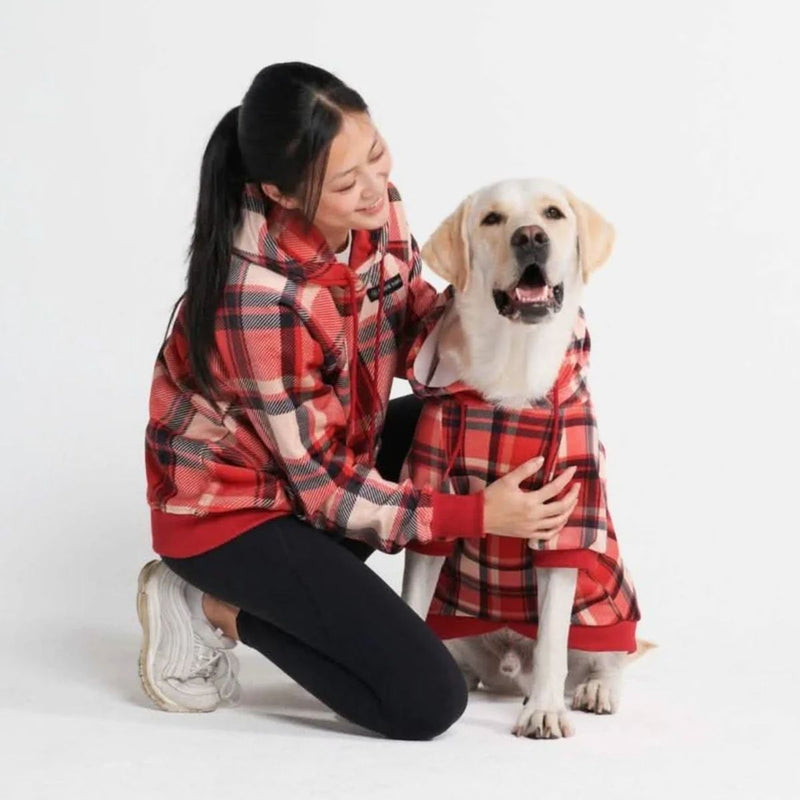Moletom xadrez vermelho para cachorro