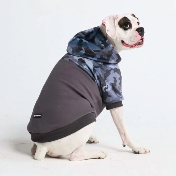 Grey Camo Dog Hoodie