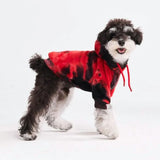 Moletom de veludo para cachorro - Vermelho e Preto