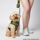 Arnês para cães ultramacio para roupas esportivas - Verde