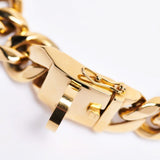 Colar corrente de ouro 20 mm elo cubano