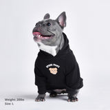 Moletom com capuz para cachorro de urso de pelúcia quebrado - Preto