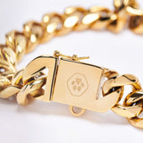Colar corrente de ouro 20 mm elo cubano