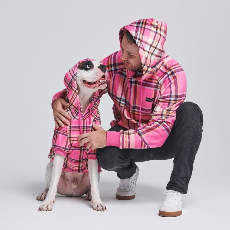 Moletom Humano Xadrez Rosa