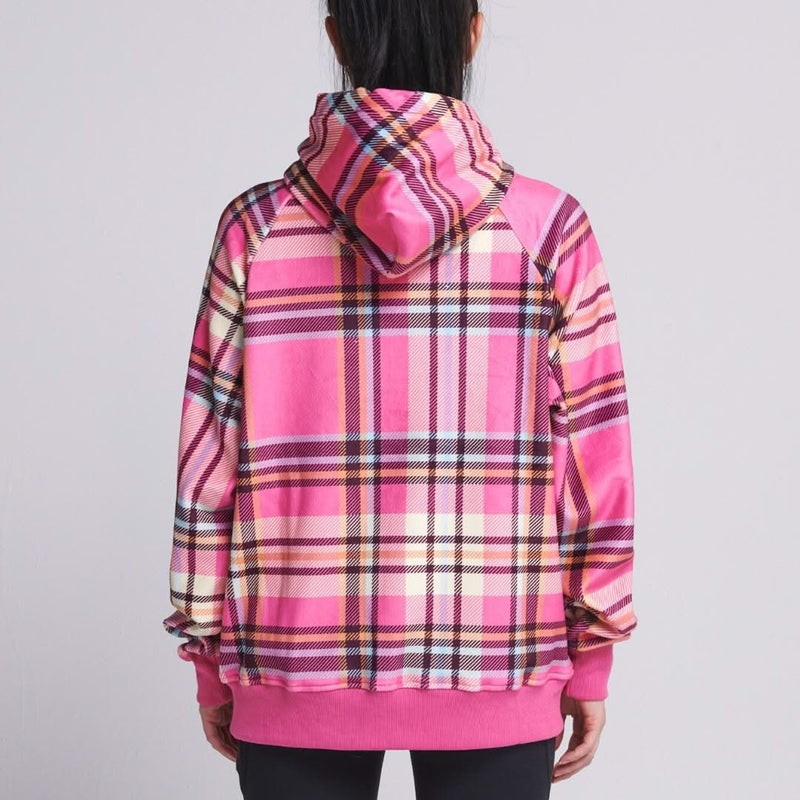 Moletom Humano Xadrez Rosa