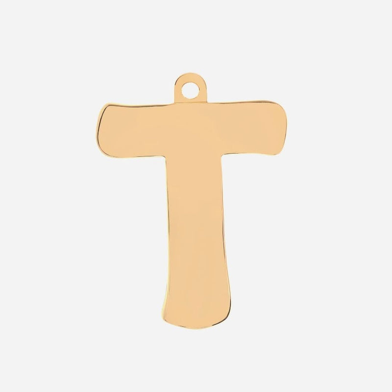 Etiqueta de Joia com Letra Inicial - T