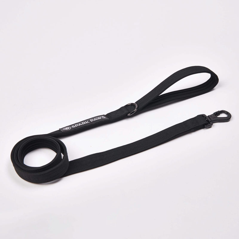 Conjunto de Coleira Tática para Cachorros - Preto (2"/5cm)