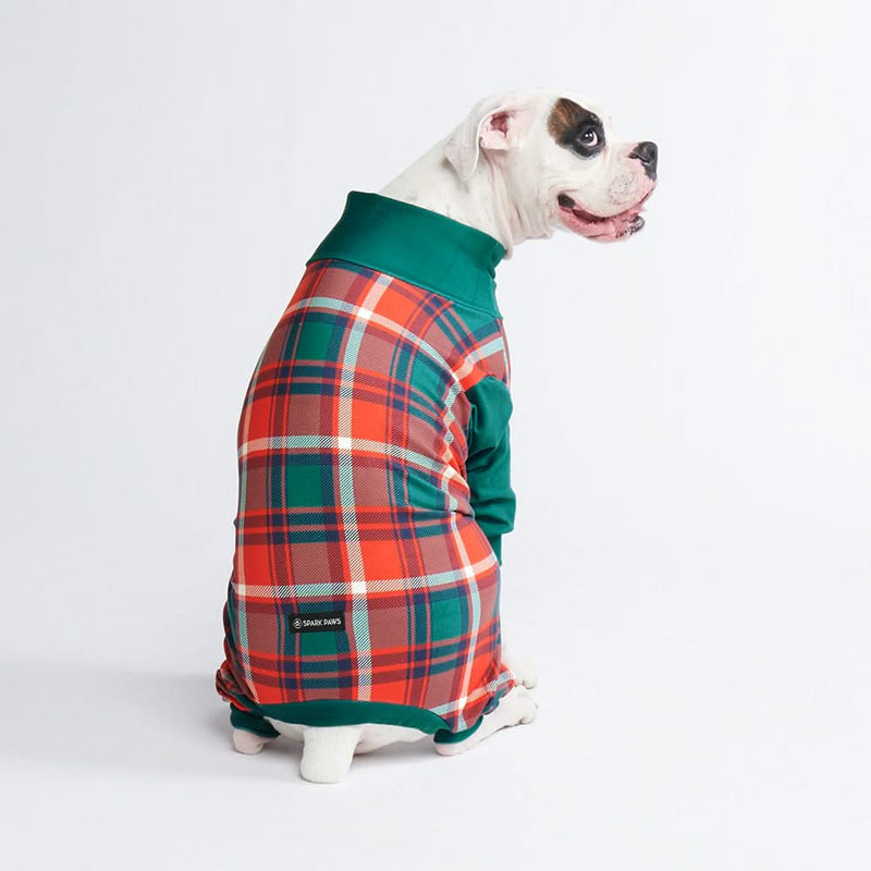 Pijama de Cachorro - Xadrez Verde e Vermelho