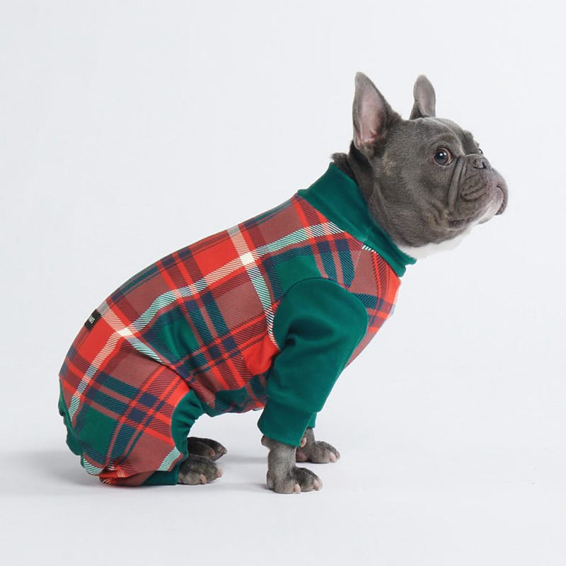 Pijama de Cachorro - Xadrez Verde e Vermelho