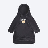 Moletom com capuz para cachorro de urso de pelúcia quebrado - Preto