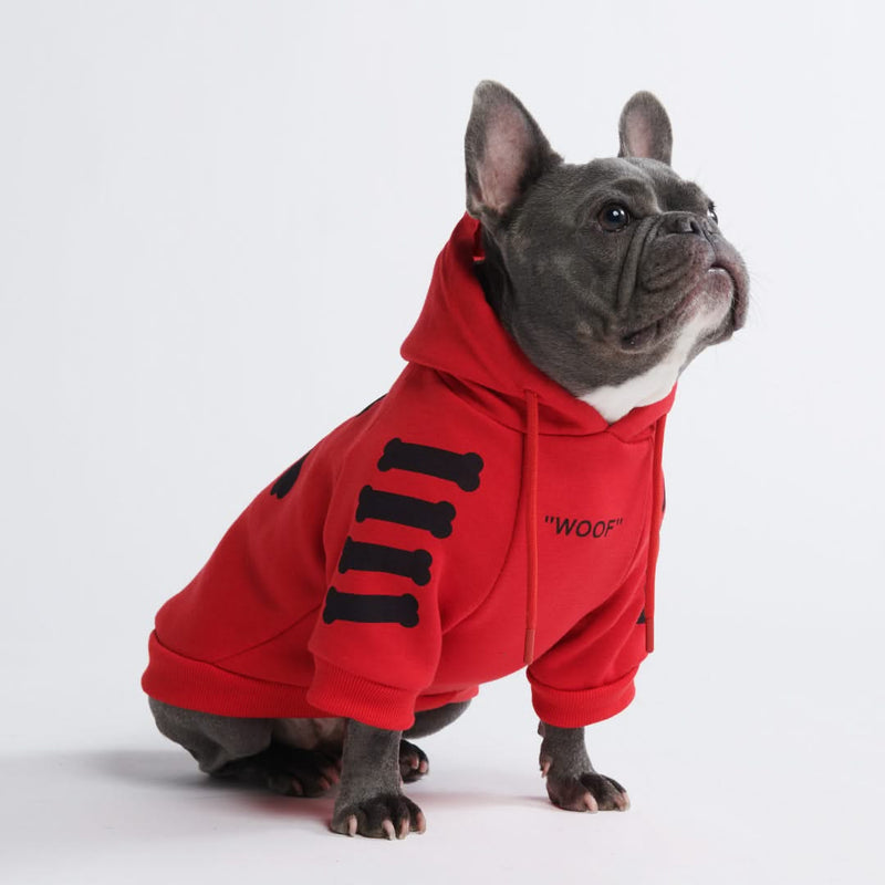 Moletom para Cachorros "WOOF" - Vermelho