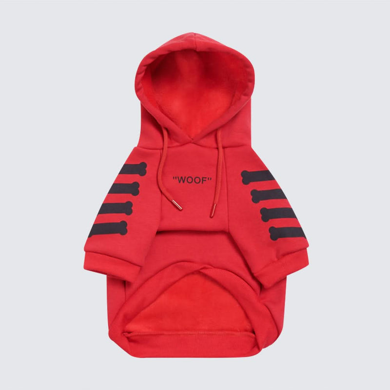 Moletom para Cachorros "WOOF" - Vermelho